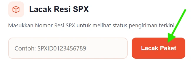 Tekan tombol Track untuk memulai pencarian data.